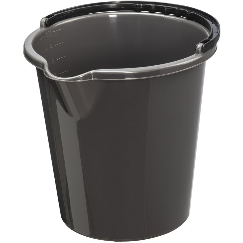 Plast Team emmer Vancouver rond 10 liter antraciet